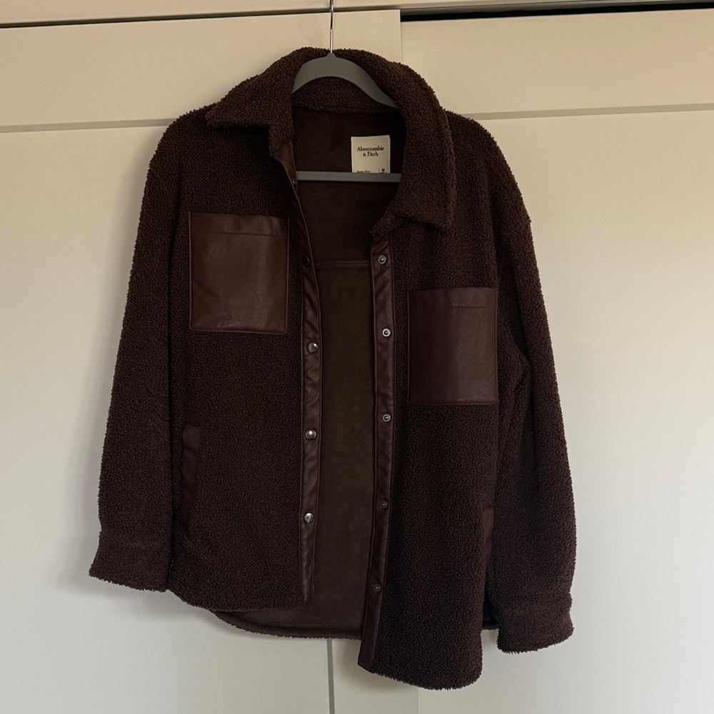 Abercrombie & Fitch Chocolate Brown Fleece Jacket
